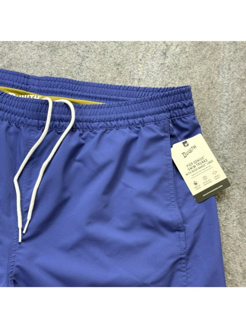 Duluth Trading Swim Trunks Men 2XL Blue 9" Liner Quick Dry Nanotex - Picture 3 of 16